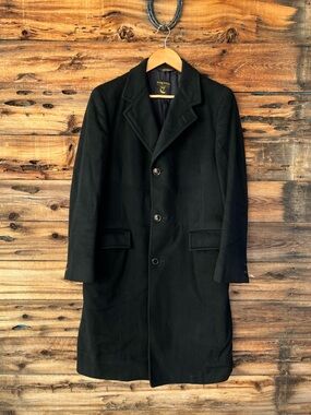 NEIMAN MARCUS | Vintage Black 100% Chinese Cashmere Pea Coat 36R